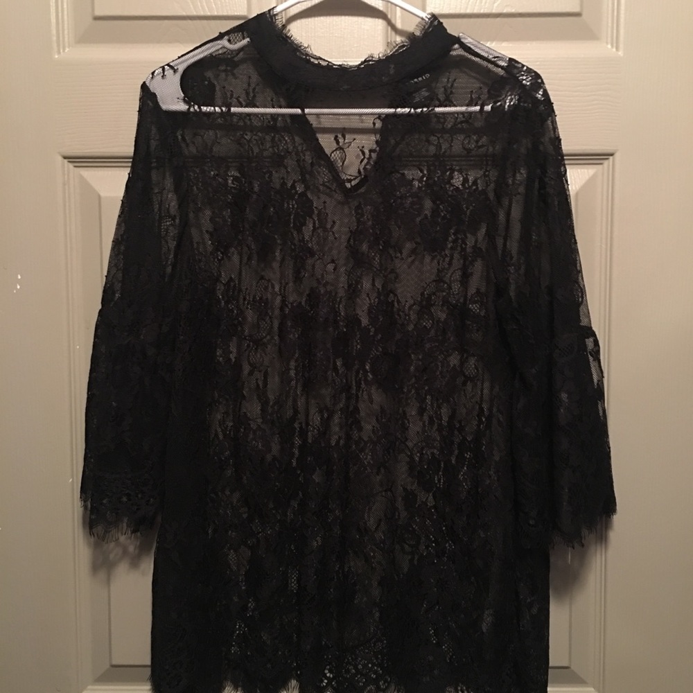 Black lace top